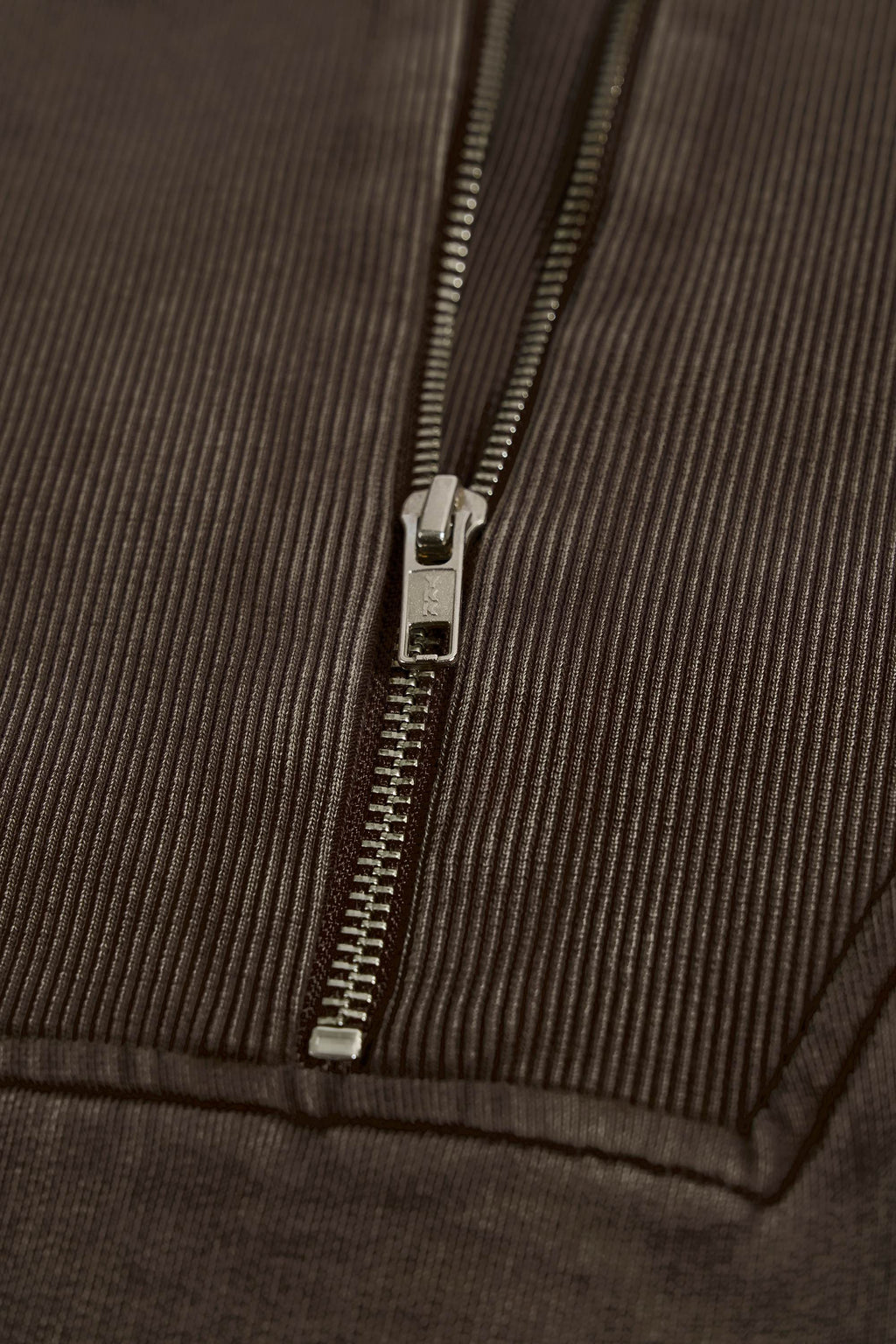 Acid Wash Cropped Sweatshirt in Brown