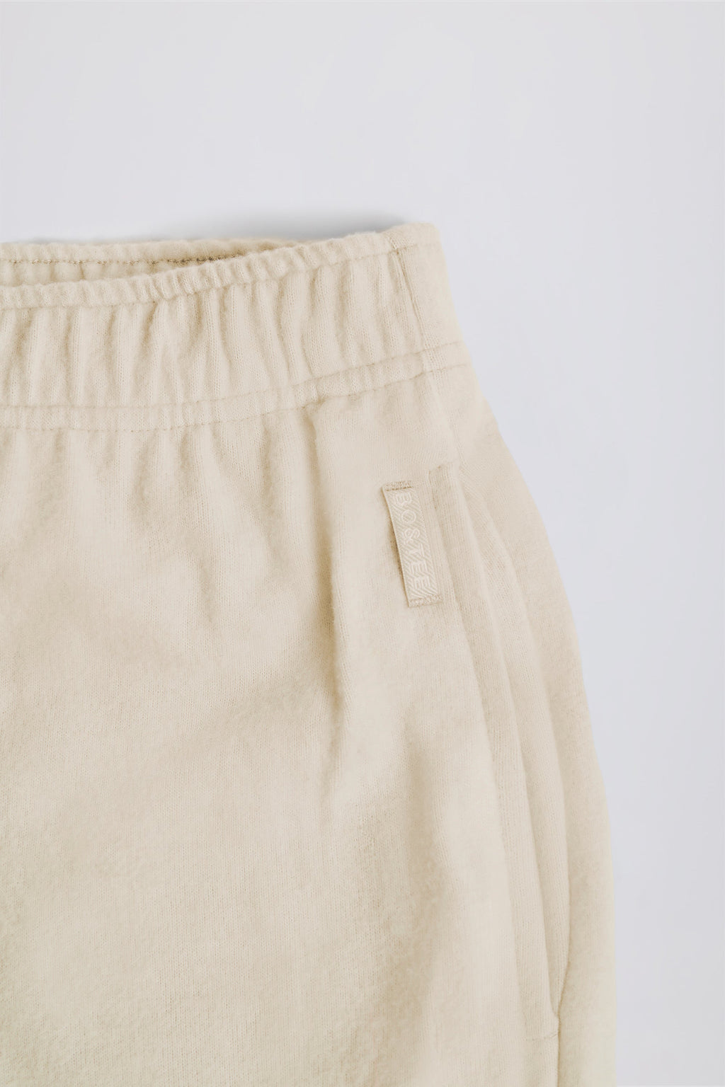 Brushed Jersey Wide-Leg Joggers in Ecru