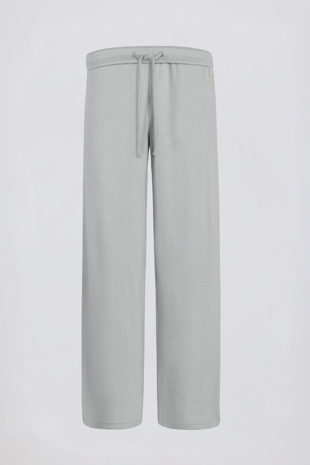 Brushed Jersey Wide-Leg Joggers in Fog Grey