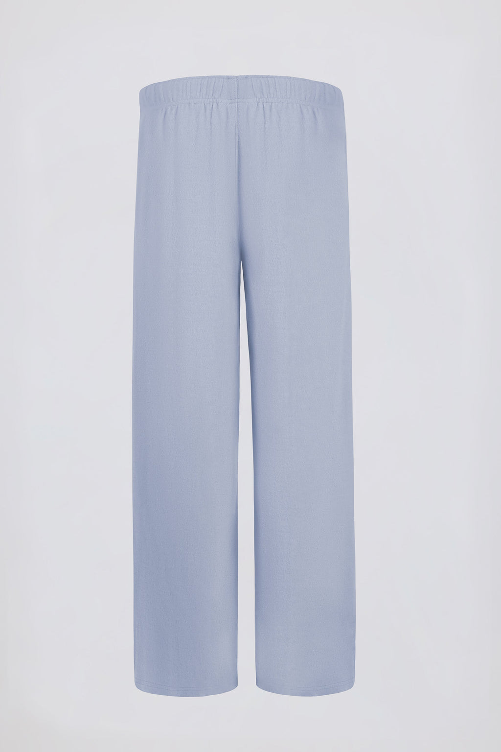 Brushed Jersey Wide-Leg Joggers in Soft Blue