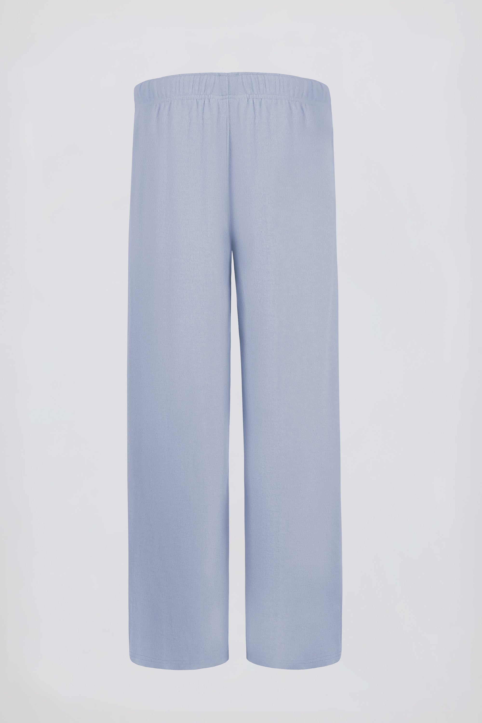Petite Brushed Jersey Wide-Leg Joggers in Soft Blue