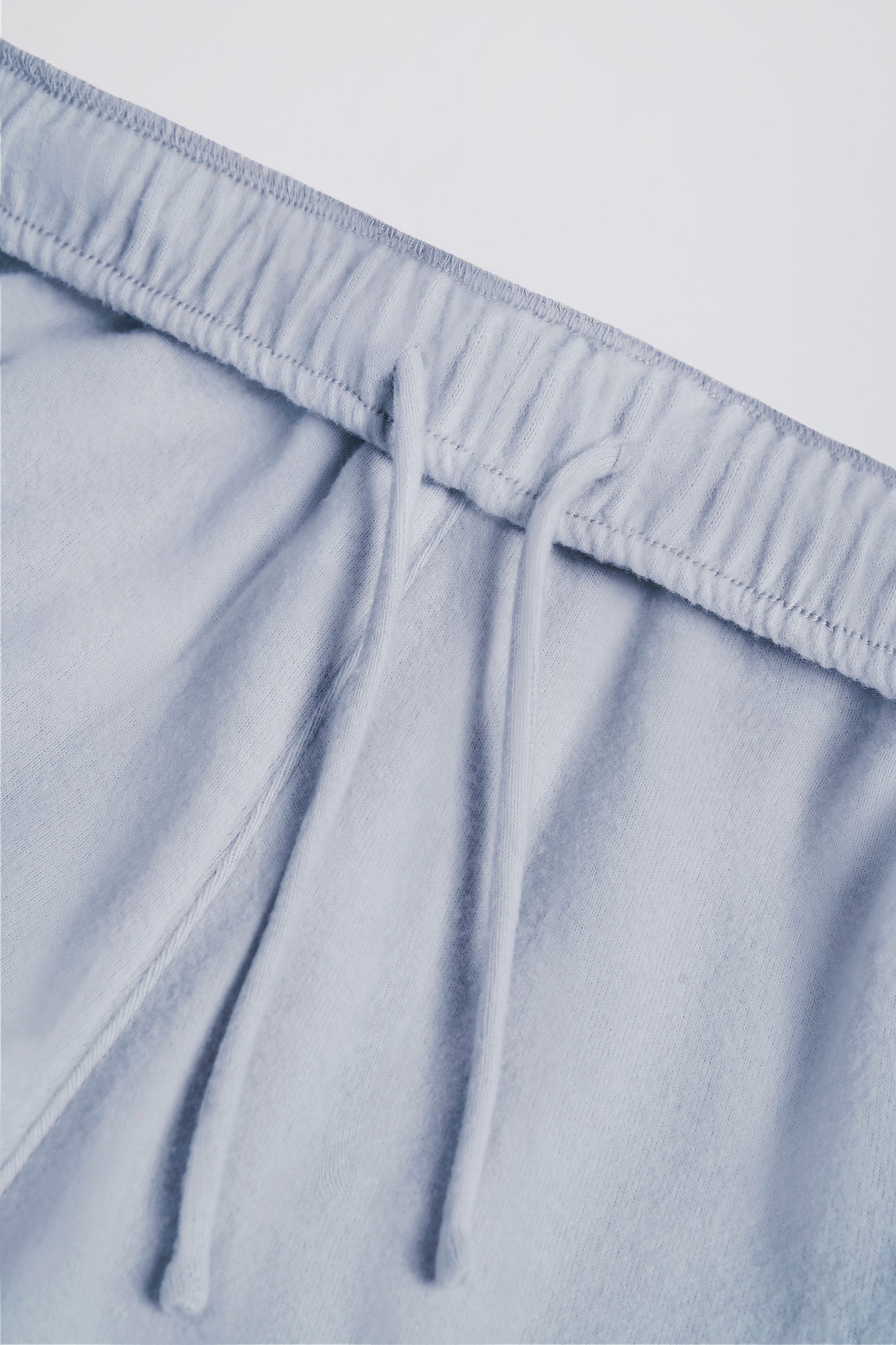 Petite Brushed Jersey Wide-Leg Joggers in Soft Blue
