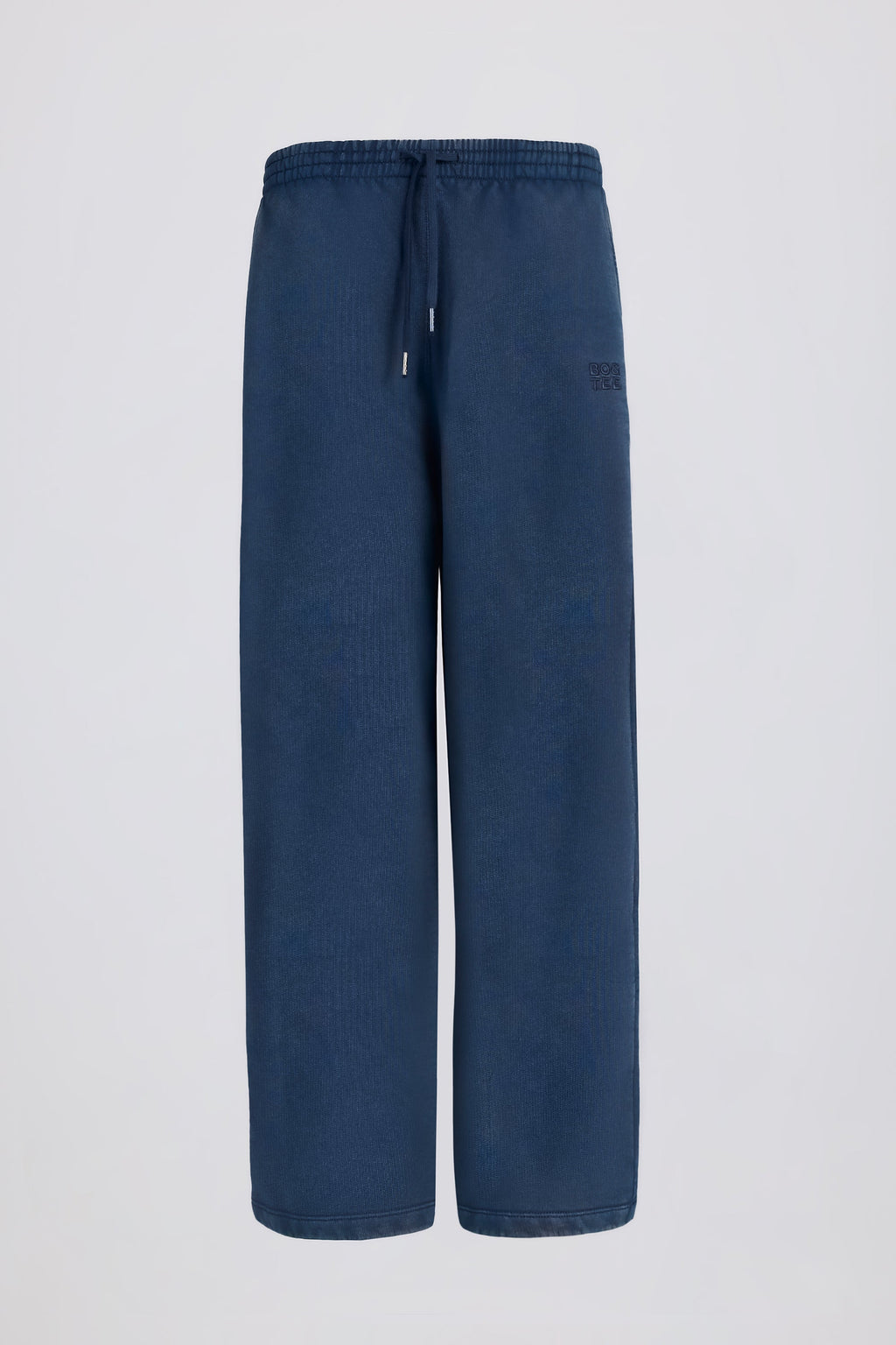 Acid Wash Wide-Leg Joggers in Blue