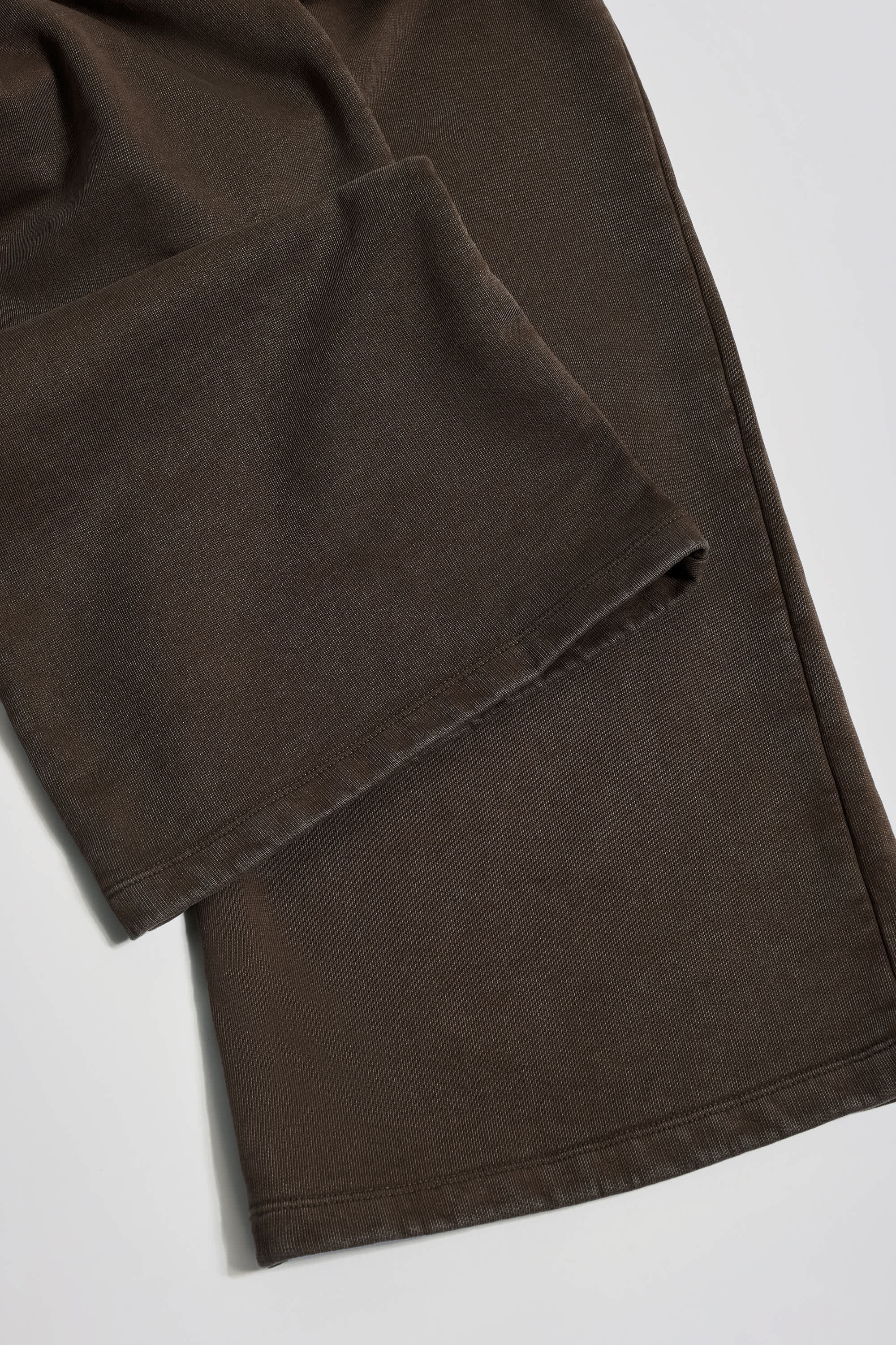 Acid Wash Wide-Leg Joggers in Brown