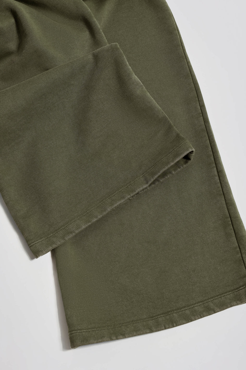 Acid Wash Wide-Leg Joggers in Light Green