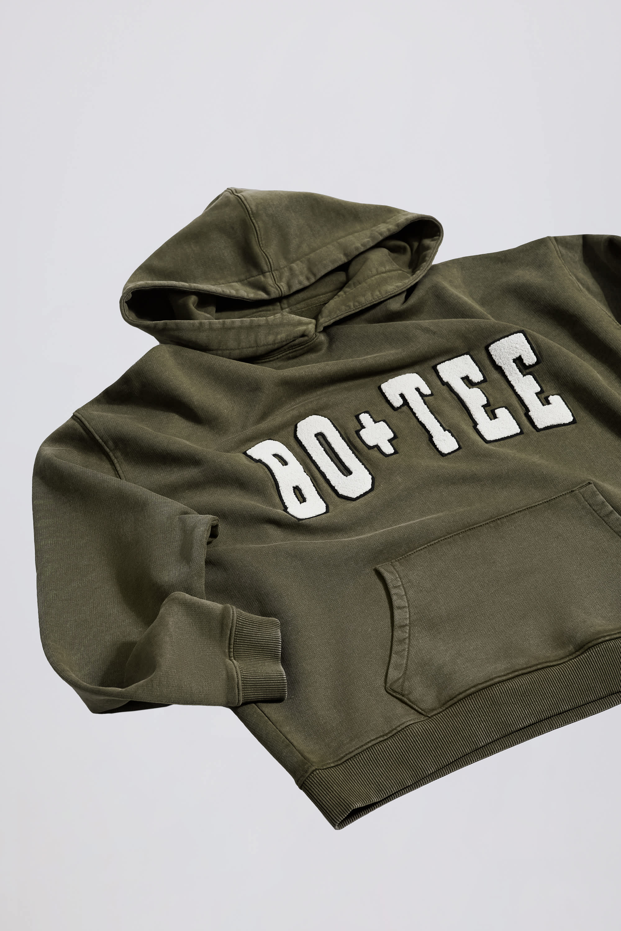 Acid Wash Oversized Hoodie in Light Green